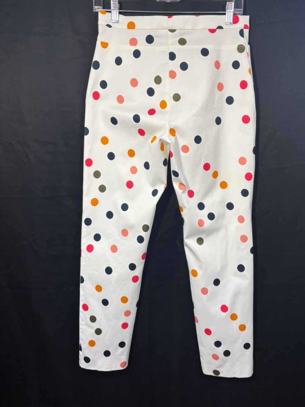 Akris Punto Multicolor Polka Dot Stretch Cotton Ankle Pants, US 6, Like New - Picture 3 of 9